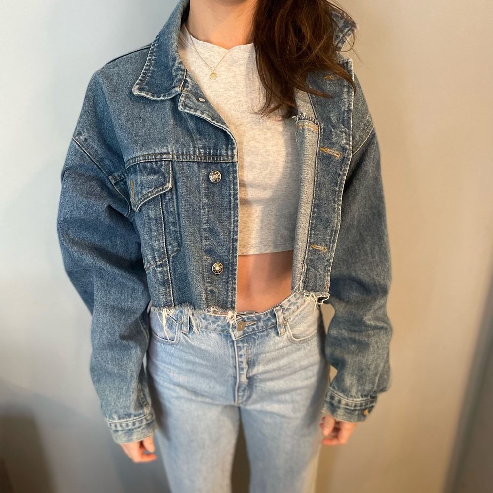 Vintage cropped denim jacket